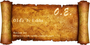Oláh Edda névjegykártya