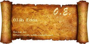 Oláh Edda névjegykártya