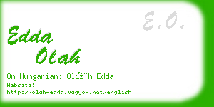 edda olah business card
